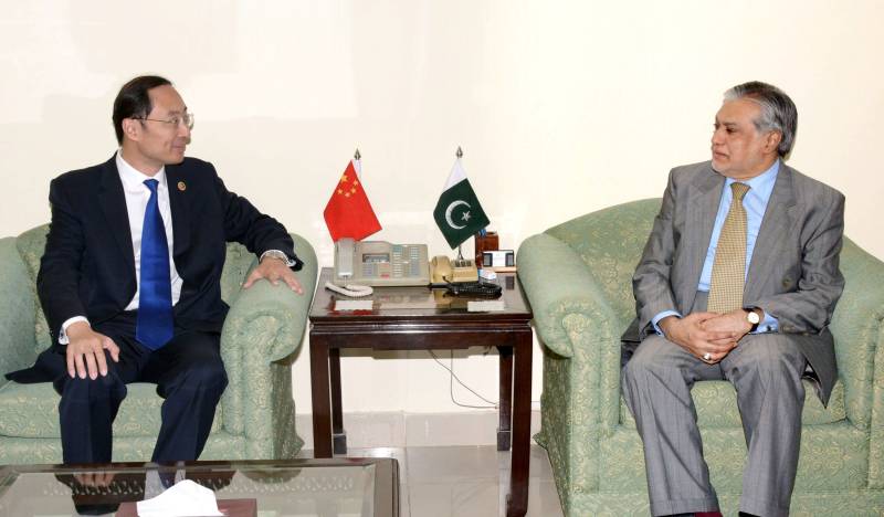 Chinese Ambassador discusses important issues with Ishaq Dar