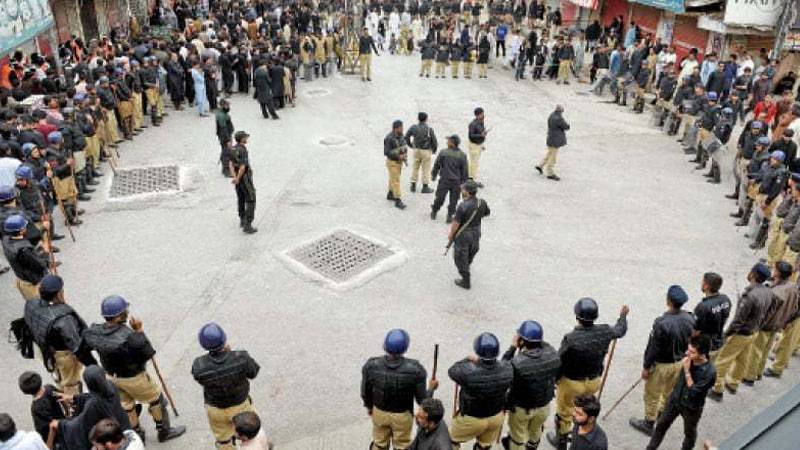 Flag March by Law Enforcement Agencies in AJK  