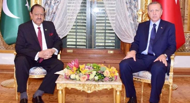 Tayyip Erdogan calls on President Mamnoon Hussain