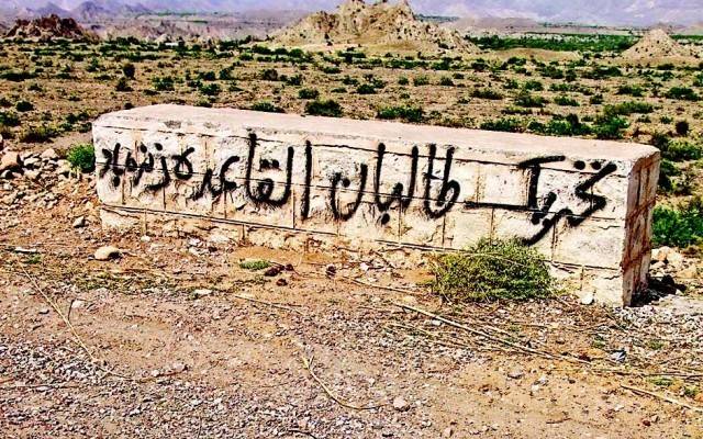 Pro Taliban Wall Chalking appears on the walls of Karachi