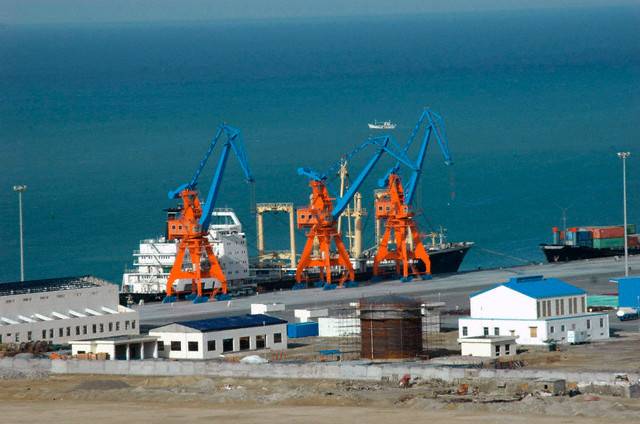 Chinese vessel anchor at Gwadar Port