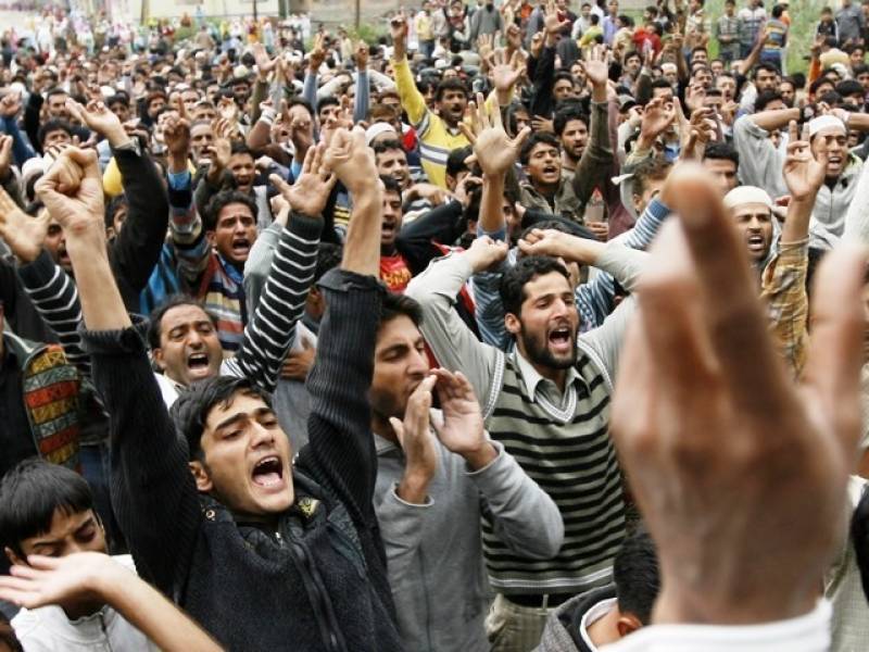 Protest rally in Srinagar against recent killing of youth