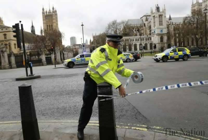 Firing outside British Parliament House of Commons