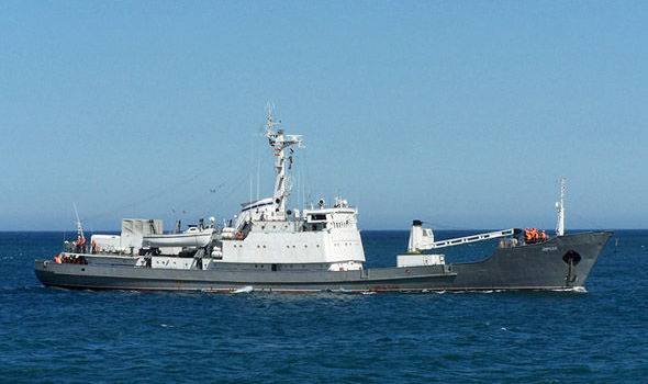 Russian spy ship sinks after crashing in Black Sea