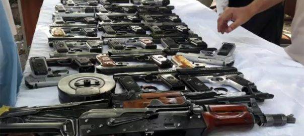 KP police recovers huge cache of weapons from Abbottabad