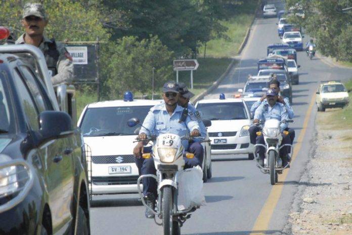 Islamabad Police conduct flag march