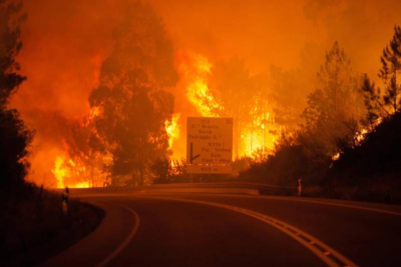 Six killed in Spain, Portugal as wildfires fanned by hurricane