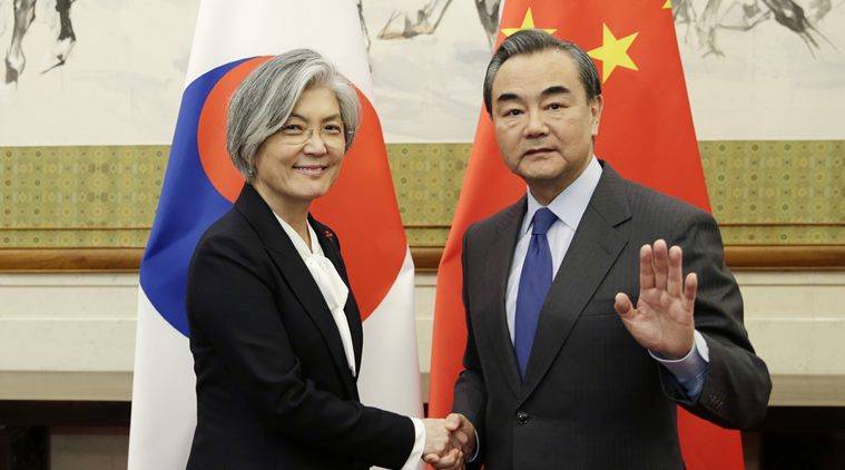 China, S.Korea foreign ministers meet in Beijing to improve ties