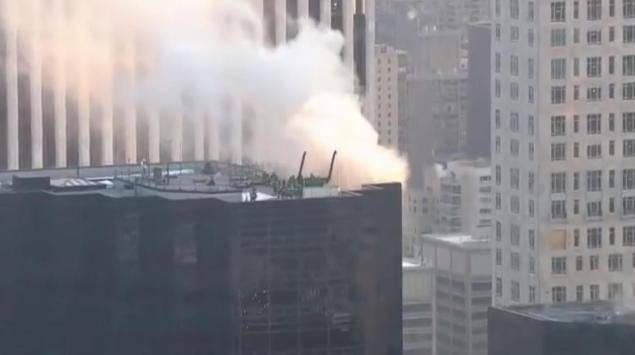 US President's Trump Tower catches fire