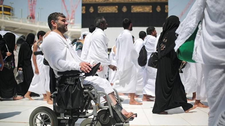 Special measures in holy mosque of Makkah for disabled people