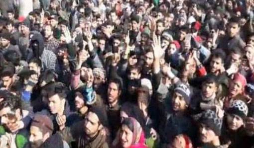 Pellet victims stage protest in Srinagar