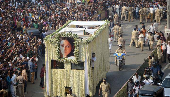 Sridevi Indias First Female Superstar Cremated With State Honour