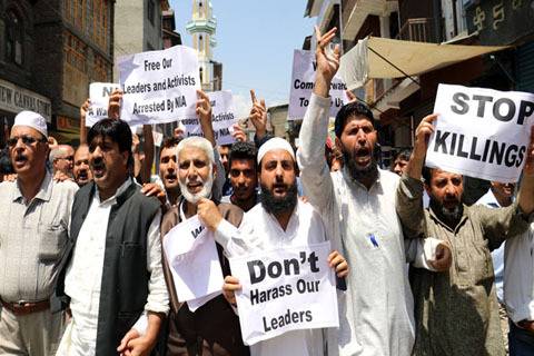 Forceful demonstrations across entire occupied Kashmir against Indian Army killings