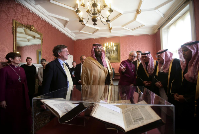 Saudi Crown Prince, head of Anglican church hold meeting & discuss interfaith tolerance