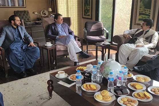 Senate Chairman Sadiq Sanjrani calls on Imran Khan