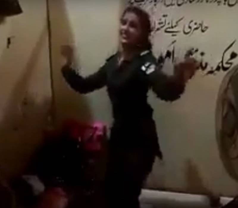 Alleged Punjab Police female cop dance apparently in the premises of a shrine