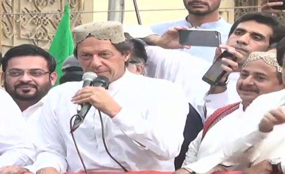 Imran Khan lashes out at Asif Zardari at his home ground Nawabshah