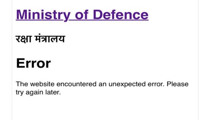 Indian Defence Ministry website hacked