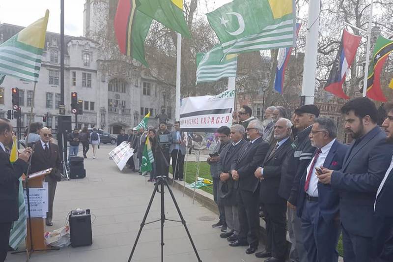 Kashmiri diaspora members hold anti-India demo in London