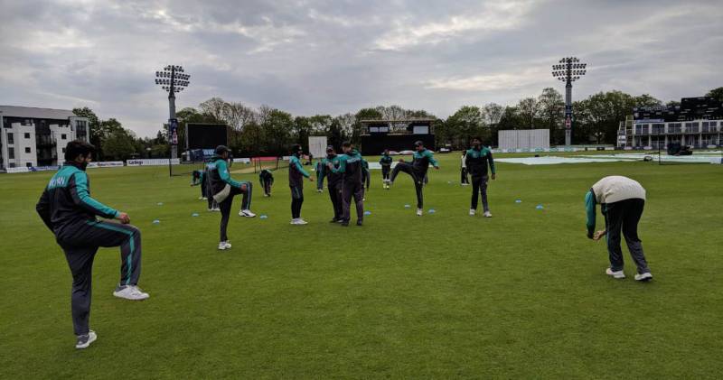 Pakistan cricket team practice in Canterbury