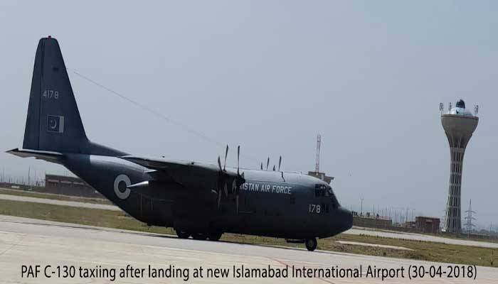 PAF operates C - 130 from New Islamabad Airport, takes over air traffic operational control