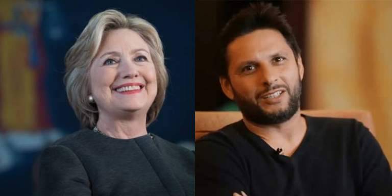 Shahid Afridi responds back to former US first Lady Hillary Clinton wishes