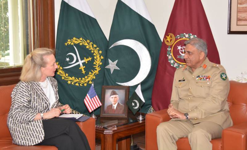 Ambassador Alice Wells holds important meeting with COAS General Bajwa in GHQ