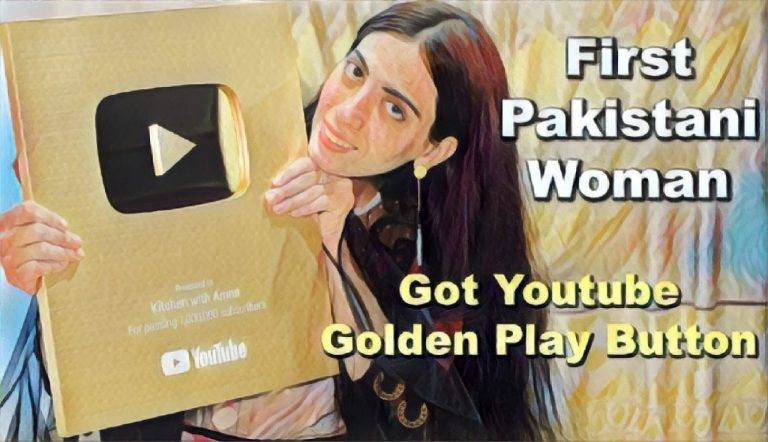 Pakistani YouTuber Amna creates history with first ever Gold Play Button from You Tube