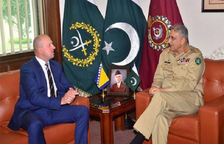 Bosnian Ambassador calls on COAS General Bajwa in GHQ