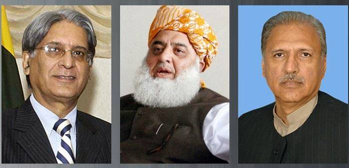 Alvi, Aitzaz & Fazal submit nomination papers for presidential election