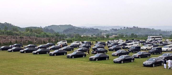 EconomyPakistan- Public auction of luxury vehicles underway in PM House