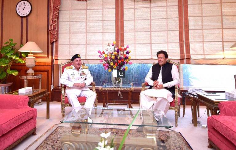 Pakistan Navy Chief calls on PM Imran Khan