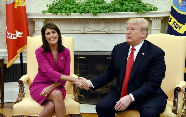 Nikki Haley suddenly resigns as Trump's UN ambassador