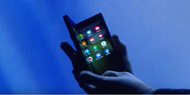 Samsung unveils first foldable smartphone