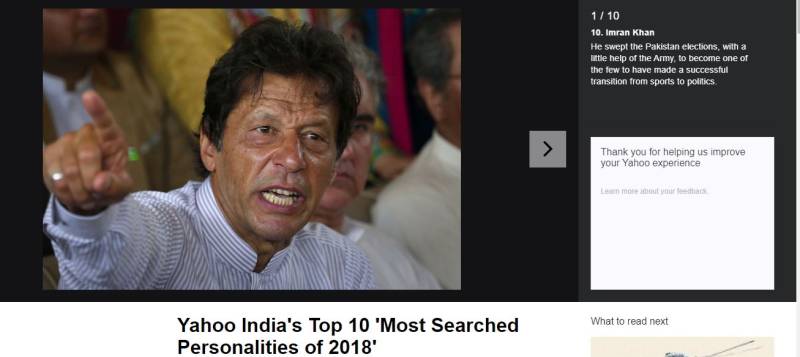 In a surprise, Pakistani PM Imran Khan emerges among top ten most searched personalities in India