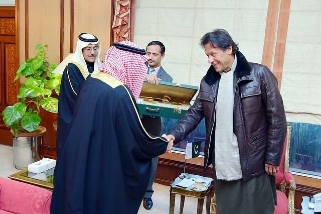 Saudi Prince gifts Gold Plated Kalashnikov to PM Imran Khan