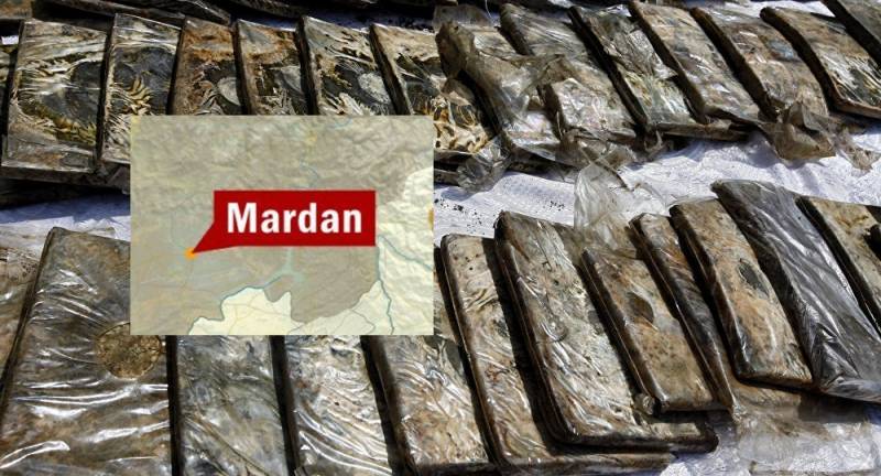 Mardan police recover 100kg hashish