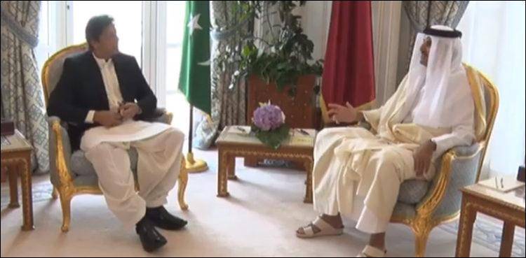 PM Imran Khan holds important meeting with Emir of Qatar