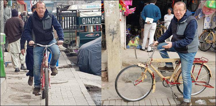 German Ambassador finally finds a Pakistani made bicycle