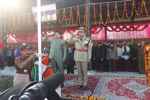 Indian flag falls off post during Republic Day function in Rajouri