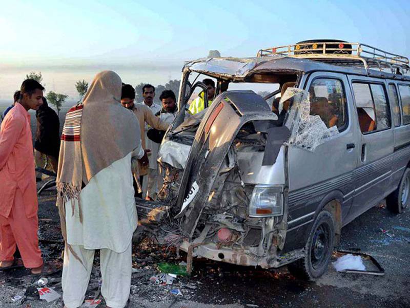 Seven Injured as Passenger bus overturns in Jhelum