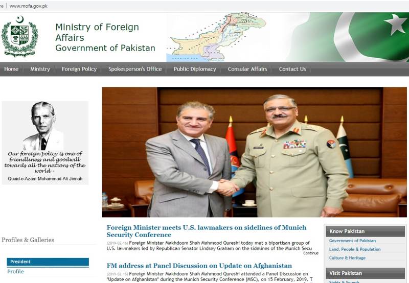 Pakistan's foreign office website being restored across World