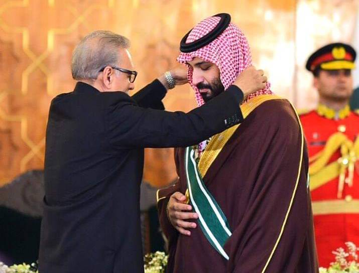 President confers Nishan-e-Pakistan on Saudi Crown Prince