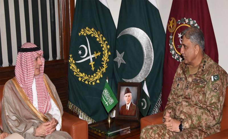 Saudi Foreign Minister holds key meeting with COAS General Bajwa, reassured full Saudi support to Pakistan