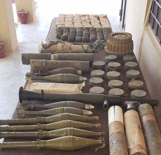 Huge cache of heavy arms and ammunition recovered by security forces