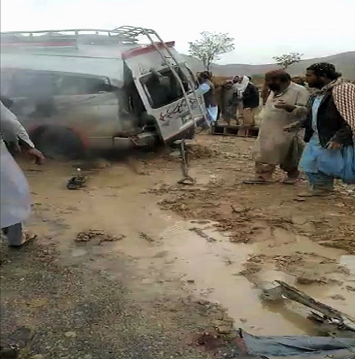 Mastung accident : 11 killed in trailer-van collision