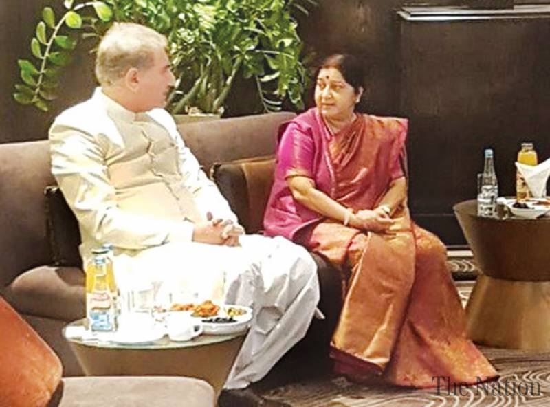 Indian EAM Sushma Swaraj's gift for Pakistani counterpart Shah Mehmood Qureshi