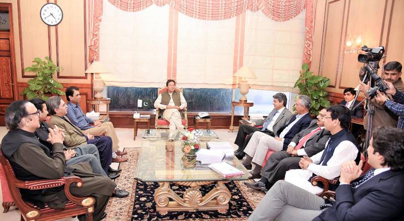 MQM delegation calls on Prime Minister Imran Khan in Islamabad