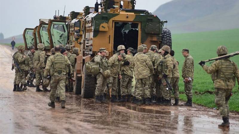 Turkish Military convoy comes under airstrike