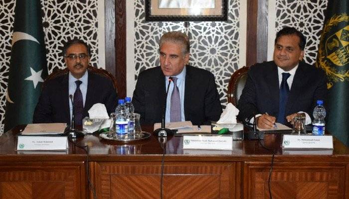 Pakistan FM Shah Mehmood Qureshi briefed diplomatic Corps at Foreign Office